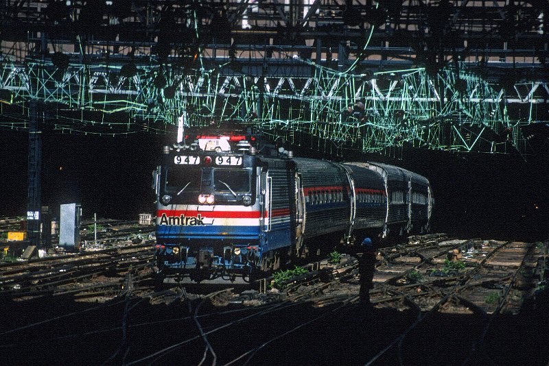 19890303-amtk.jpg - May 22, 1989: Not an Atlantic City train, but it was taken while the photographer was on the way to Atlantic City.  Train 182 passing through the one block where nothing is constructed over the Penn Station complex tracks between 9th and 10th Avenues.  Construction began in 2013 on a building that will place this block of tracks in perpetual darkness.