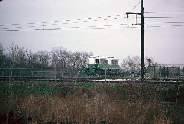 fp16.jpg - A new Standard Light Rail Vehicle (SLRV) at the Boeing-Vertol plant in Ridley Park appears ready for shipping to Boston.