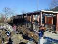 The kids try to stay warm near the entrance to Tottenville station; Jishnu Mukerji photo