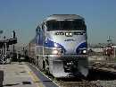 A Pacific Surfliner with Amfleet equipment at Van Nuys CA