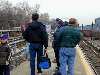 At Wakefield Station, looking north for more rail traffic