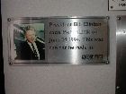 Plaque in car that Bill Clinton rode on when he was President