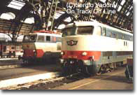 E444 with original cab design at Milano Centrale. 