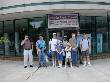 Group at Purple Line station, at Linden Street in Wilmette