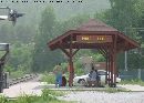 Passengers wait at Port Kent for Amtrak Train 68