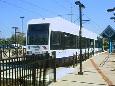 Same HBLRT car 2016 departs from Liberty State Park for Hoboken Terminal.