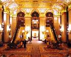Ornate lobby of the Palmer House Hilton Hotel, Chicago