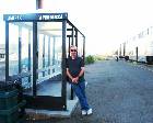 Bill Magee next to the Winnemucca Station building