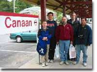 Group poses at New Canaan Metro North station