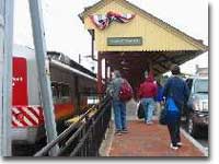 Group arrives back at New Canaan station after a short walk