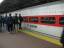 Group walks towards the front of our train on Track 36.