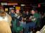 Part of our group by the wall at TGI Fridays.