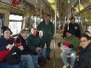 The group on the Rockaway Park shuttle in Rockaway Park (NG)