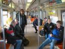 The group aboard the A train in Far Rockaway (PD)